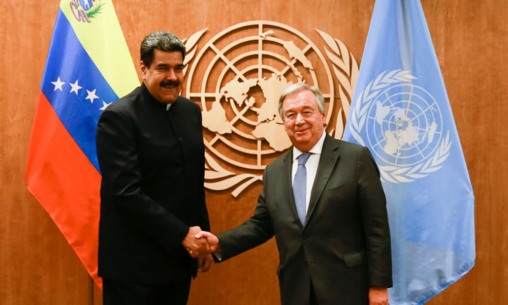 مادورو يبحث مع غوتيريش التهديدات الأمريكية ضد فنزويلا