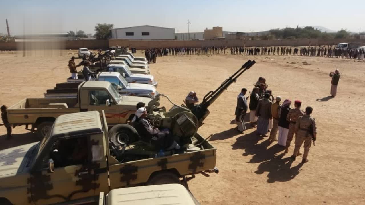 وقفة مسلحة في بني الحارث لإعلان النفير والجهوزية