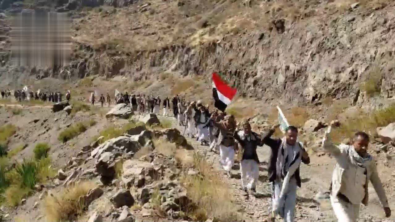 مسيرات شعبية لقوات التعبئة في إب دعماً لفلسطين