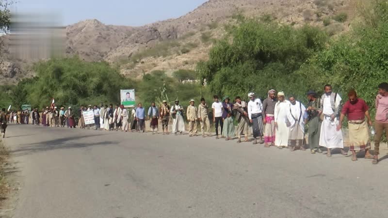 مسير لخريجي دورات ” طوفان الأقصى” في بني سعد بالمحويت