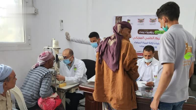 تدشين المخيم الطبي المجاني الـ22 لطب العيون في الزهرة بالحديدة