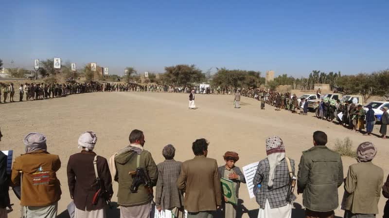 وقفة مسلحة في بني حشيش تنديدا بجريمة الإساءة للقرآن