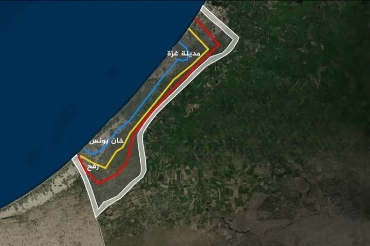 مركز حقوقي يستنكر استمرار العدو الإسرائيلي في توسيع المنطقة الصفراء بغزة