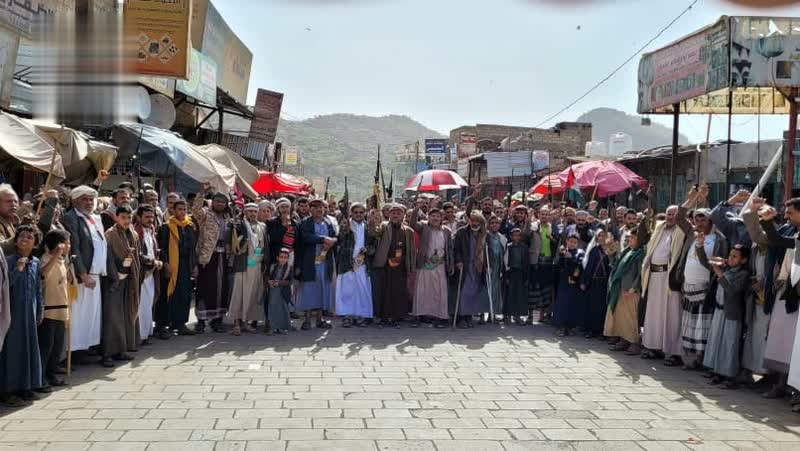 محافظة صنعاء تشهد مسيرات ووقفات إعلانا للجهوزية لمواجهة الطغيان الأمريكي الصهيوني