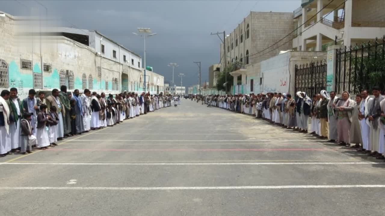 وقفات جماهيرية في حجة تُبارك الإنجازات الأمنية ونصرة لغزة