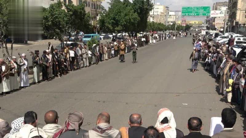 وقفة مسلحة حاشدة في الصافية تأكيداً للنفير في مواجهة العدو السعودي