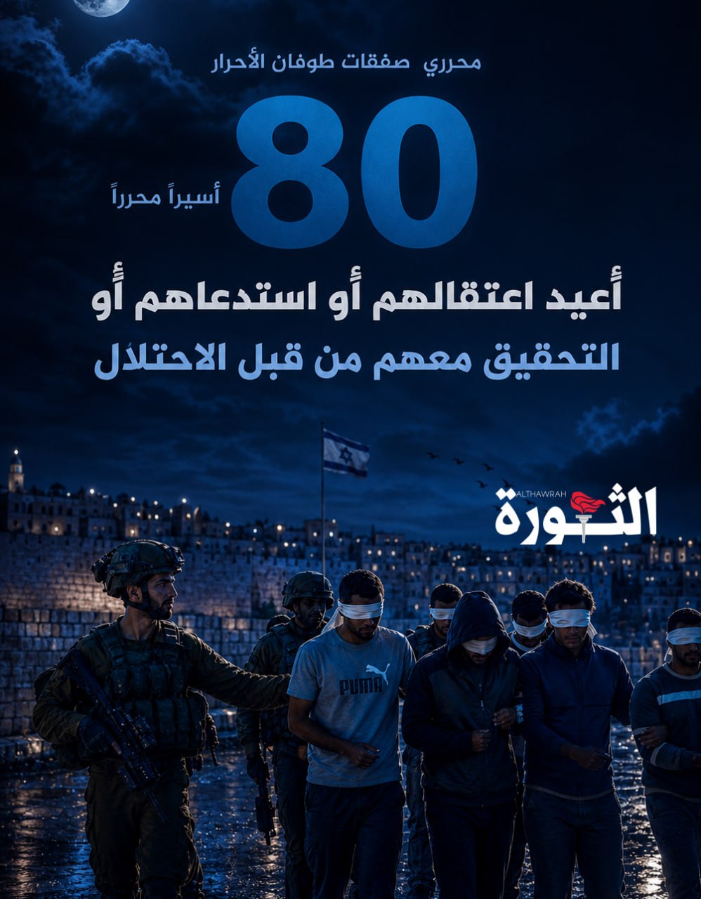 ​80 أسيراً محرراً تعرضوا لإعادة الاعتقال أو التحقيق