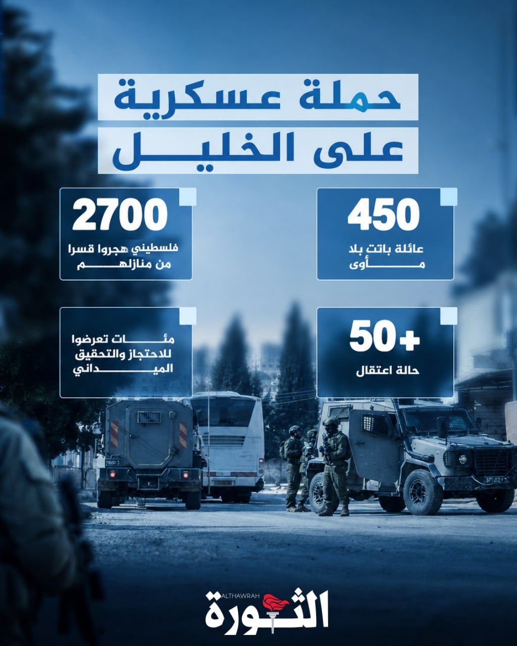 نار التنكيل والتهجير: حصيلة قاسية لحملة الاحتلال على الخليل